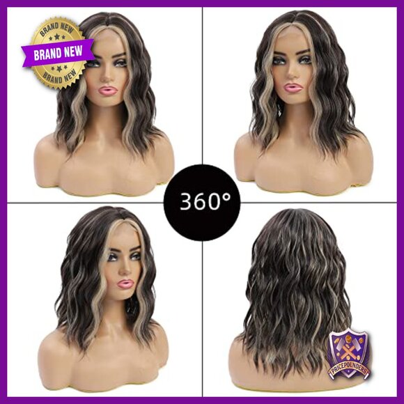 Short Curly Lace Front Wig, Human Hair, Heat Resistant, Glueless, 14 Inch main image 6